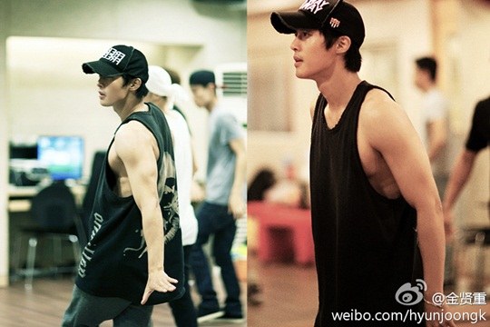 Kim Hyun Joong Looks Sexy During Practice Kim Hyun Joong Looks Sexy During Practice
