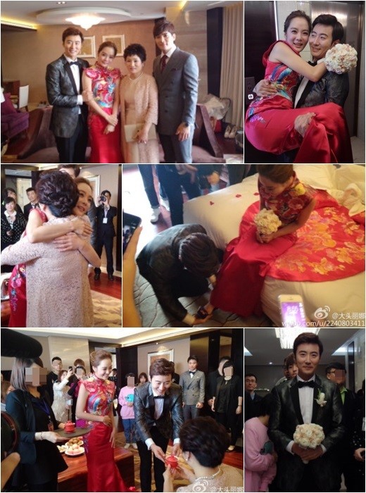 Actress Chae Rim Weds Chinese Actor Gao Zi Qi in China, Korean Wedding