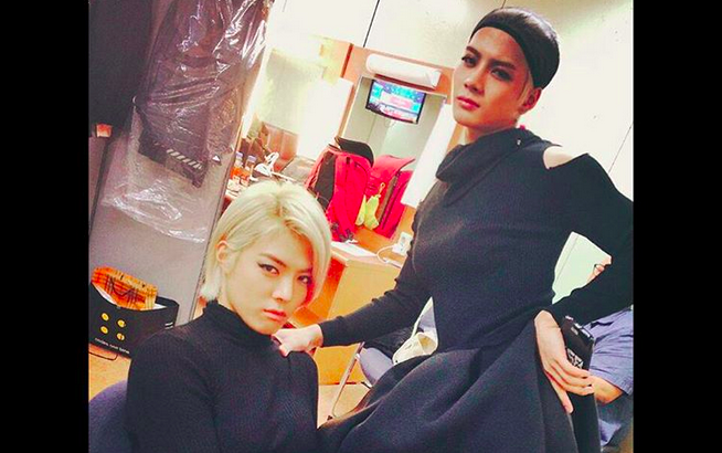 Jackson and Kangnam Are Ladies in Black for “National Idol Singing Contest” Jackson and Kangnam Are Ladies in Black for “National Idol Singing Contest”