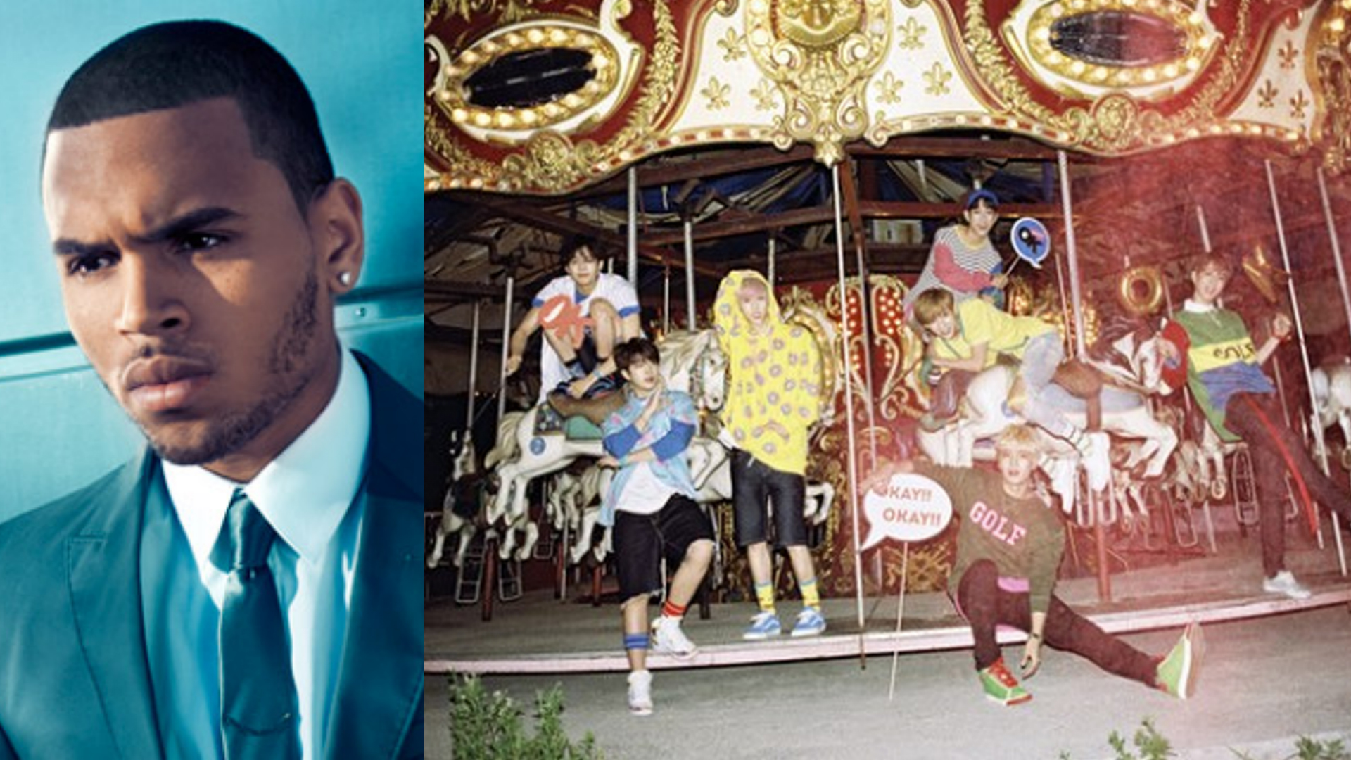 Картинки по запросу chris brown and got7